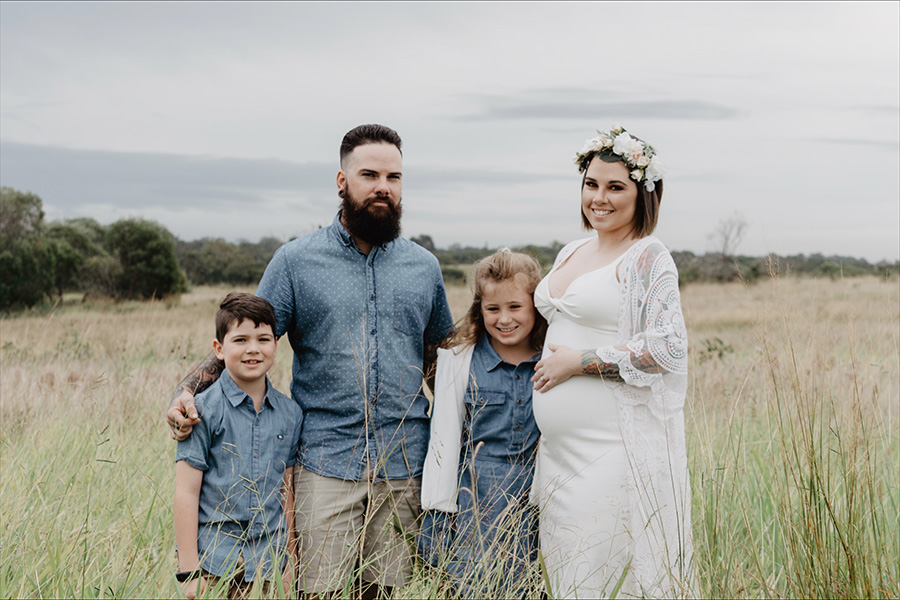 Brittney, her husband Cameron and Cameron’s children.